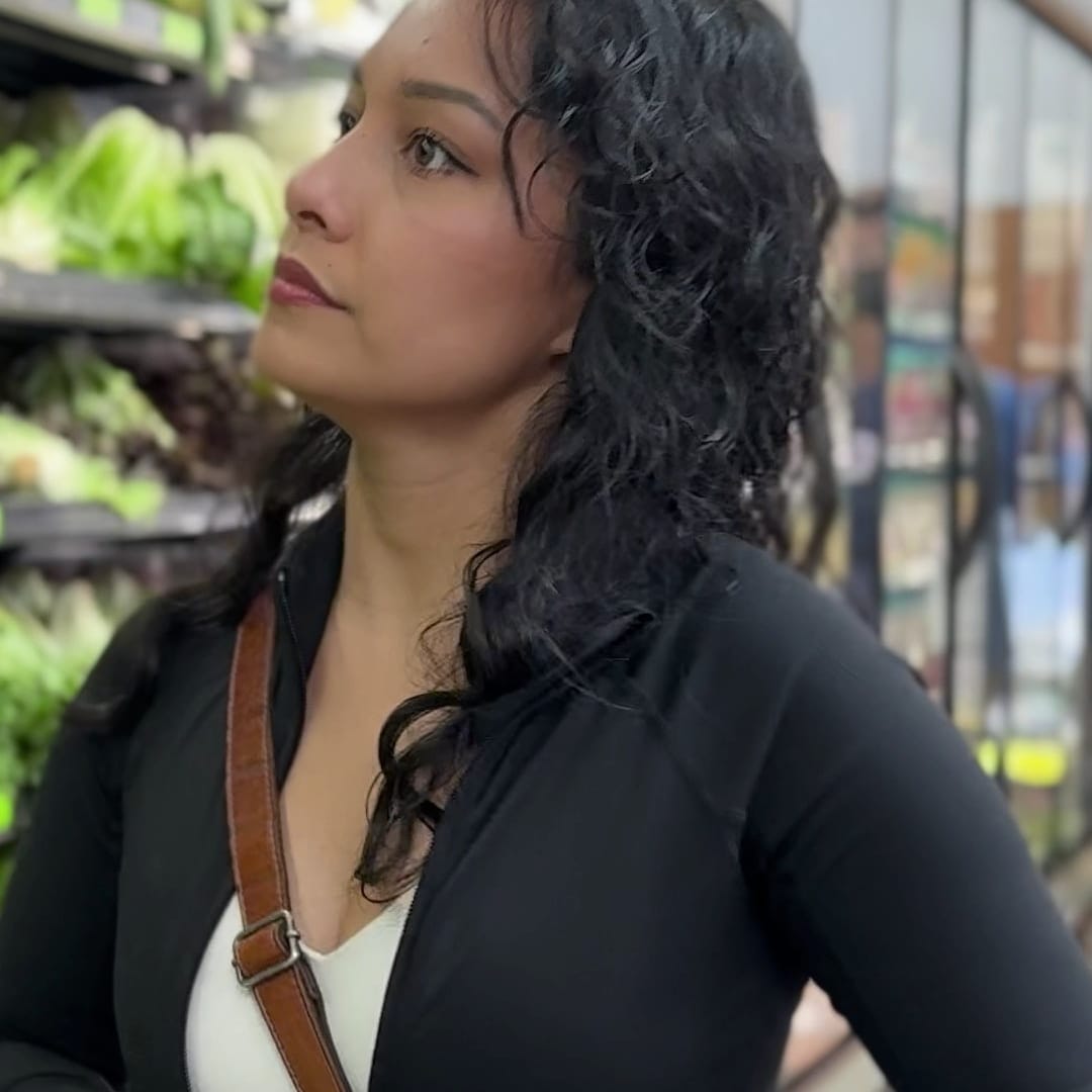Shopping the produce aisle for fresh vegetables